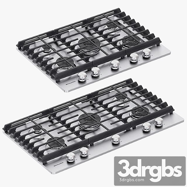 Kitchenaid - 5-burner gas cooktops with griddle 2