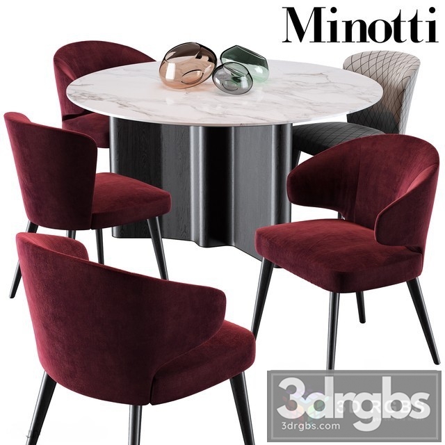 Minotti Aston Dining Chair Lou Dining Table