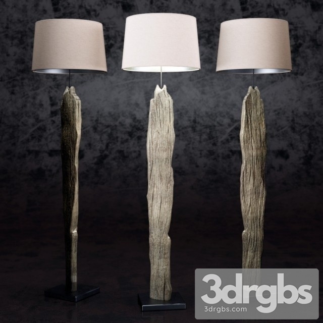 Arcadia Buffed Natural Driftwood Floor Lamp