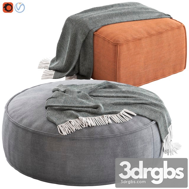 Globewest Orlando Seamed Ottoman