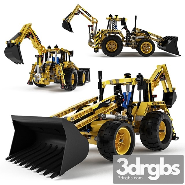 Lego technic backhoe loader