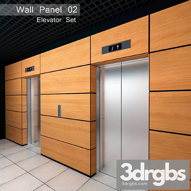 Wall panel 02. elevator set