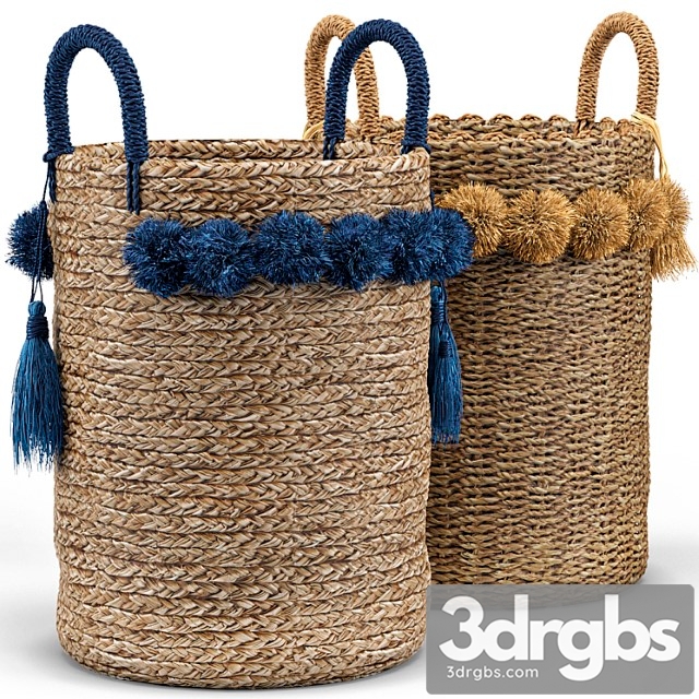 Big sur basket, tassel basket