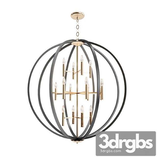 Euclid Chandelier Spanish Bronze 3