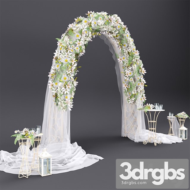 Wedding arch with flowers