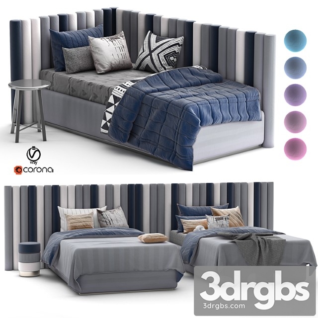 Attached and day bed set 40