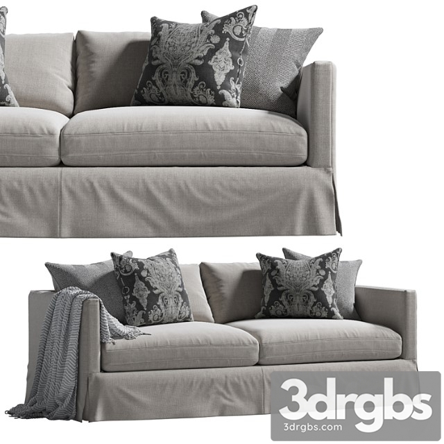 Marina slipcover sofa gray 2