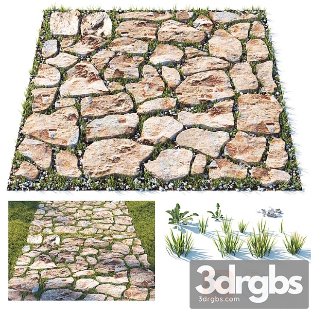 Paving Decorative Grass Path