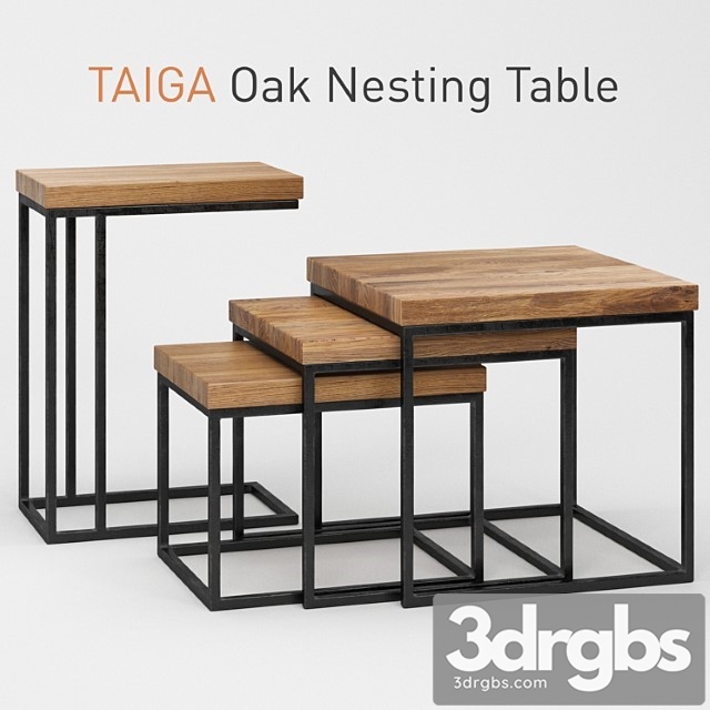 Taiga Oak Nesting Table