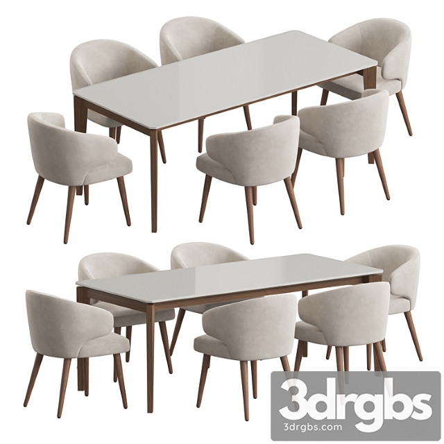 Angel cerda nogal aston dining set