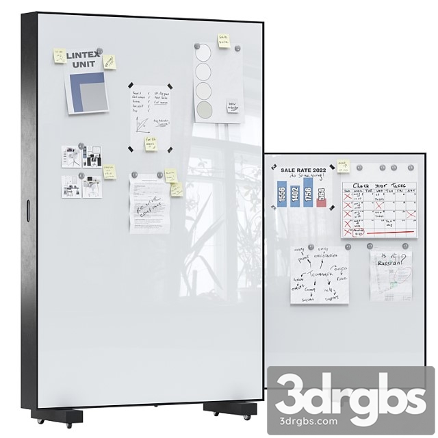 Marker Board Magnetic Partition Lintex Unit