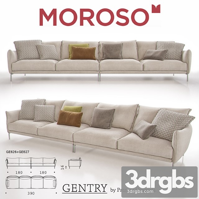 Moroso Gentry Ge626 Ge627 Sofa