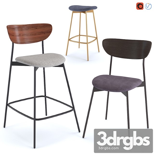 West Elm Modern Petal Bar Counter Stool