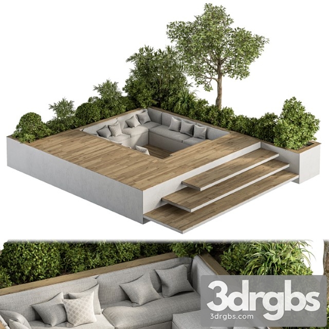 Roof garden and landscape furniture - set 37