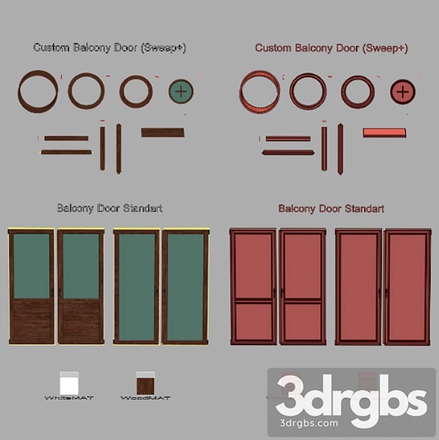 Design for balcony doors