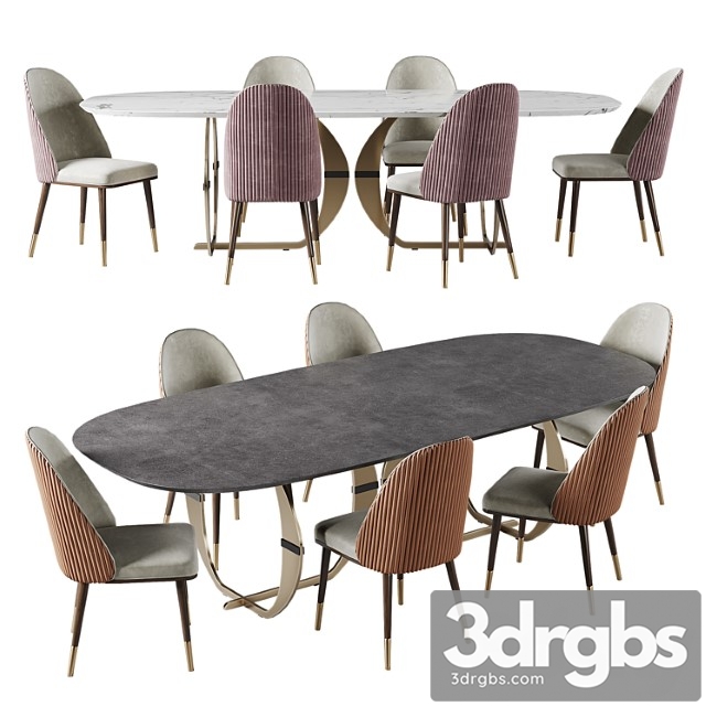 Capital collection convivio oval dining table and chair