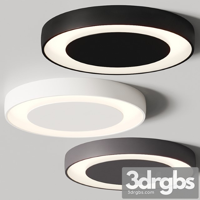 Modular lighting instruments flat moon eclips ceiling lamps