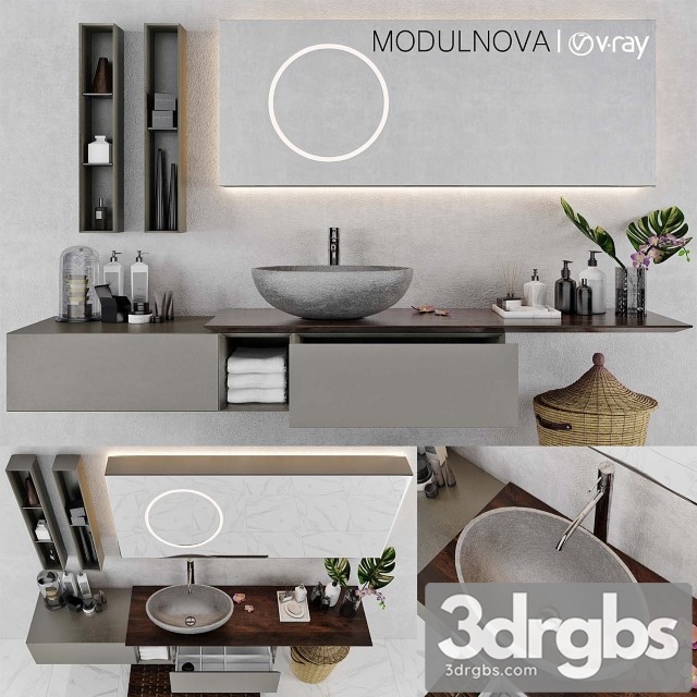 Set Bathroom Furniture Modulnova Infinity Decor