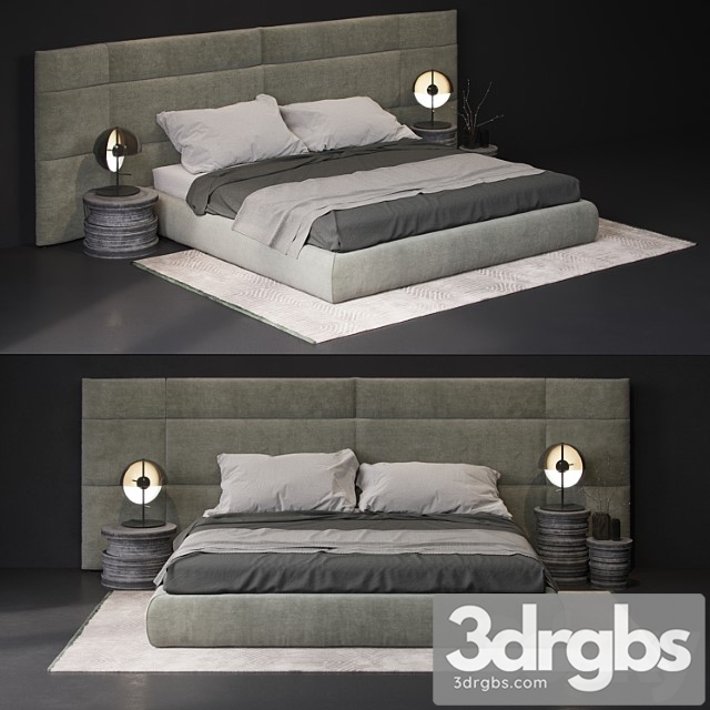 Baxter extr a couche bed 3d model 2