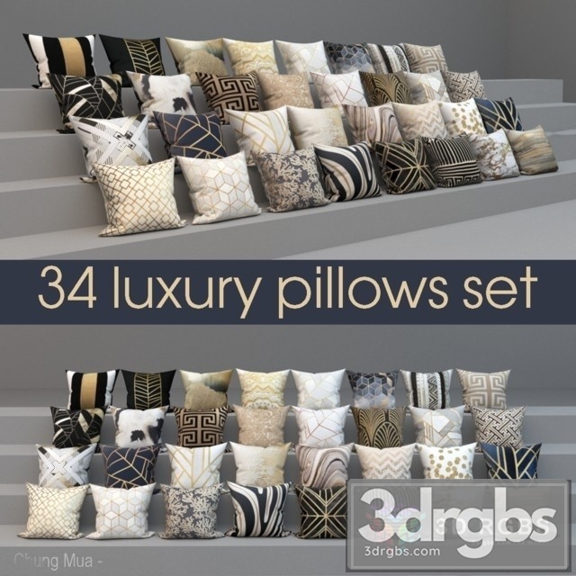 Set Of Luxury 34 Pillows Set Of 34 Pillows