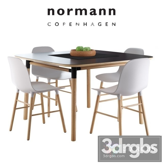 Download Normann Copenhagen Form Table and Chair model - 3DRGBs