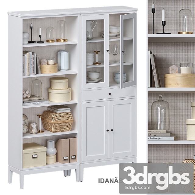 Idanäs ikea open cabinet with glass doors