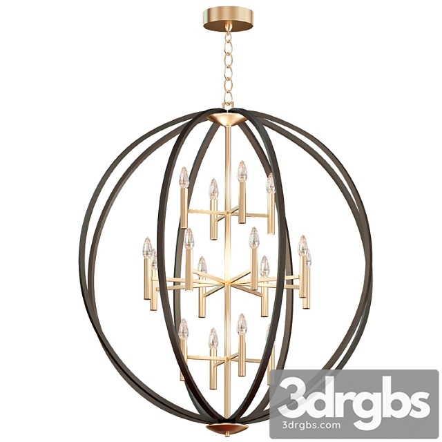 Euclid Chandelier Spanish Bronze