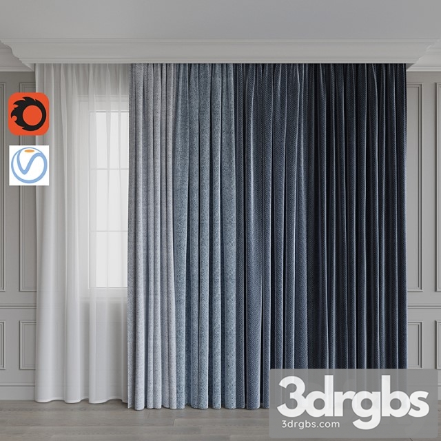 A Set Of Curtains 8 Blue Gamma