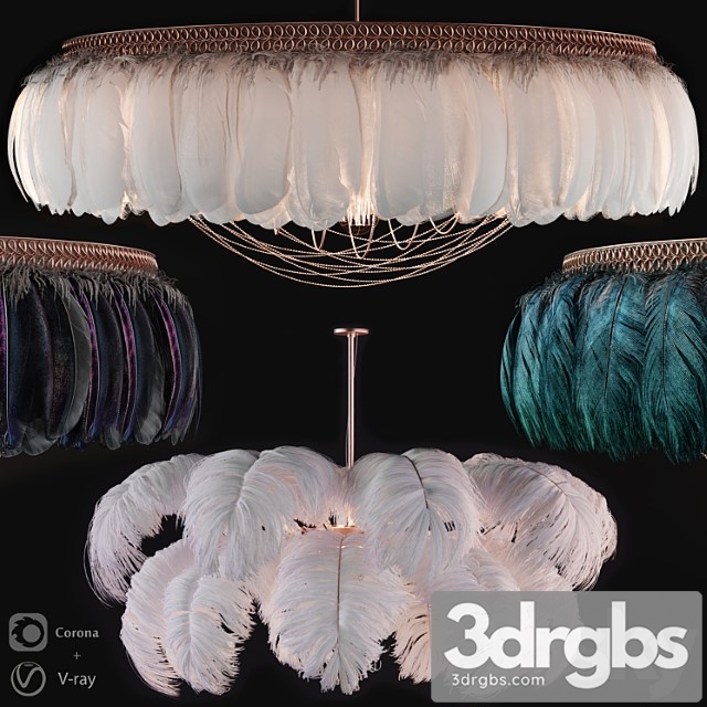 Feather modern chandeliers