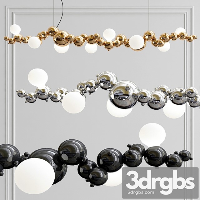 Bubbly 08-light linear pendant light