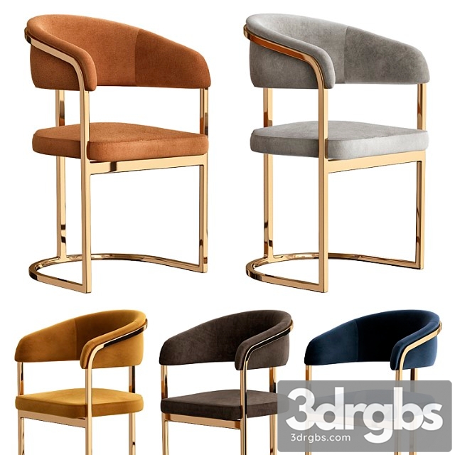 Chair modern gold 2