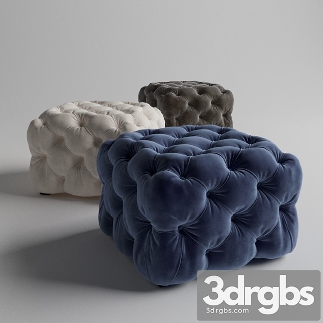 Grace tufted cube ottoman 2