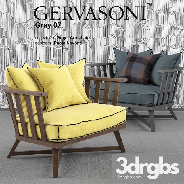 Gervasoni gray 07 armchair
