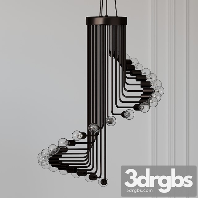 Ava - modern nordic spiral chandelier