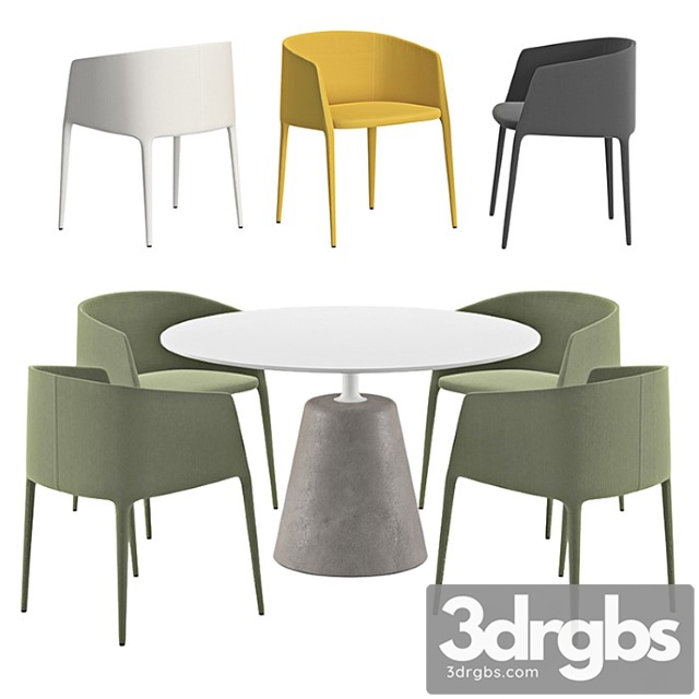 Mdf Italia Achille Armchair And Rock Table 2