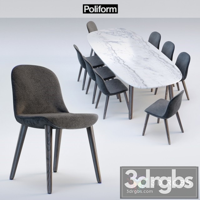 Poliform Mad Dining Chair Table