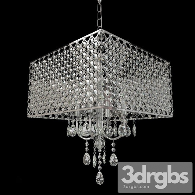 Light Square Crystal Chandelier