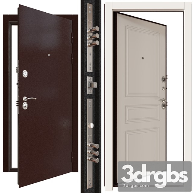 Metal entrance door