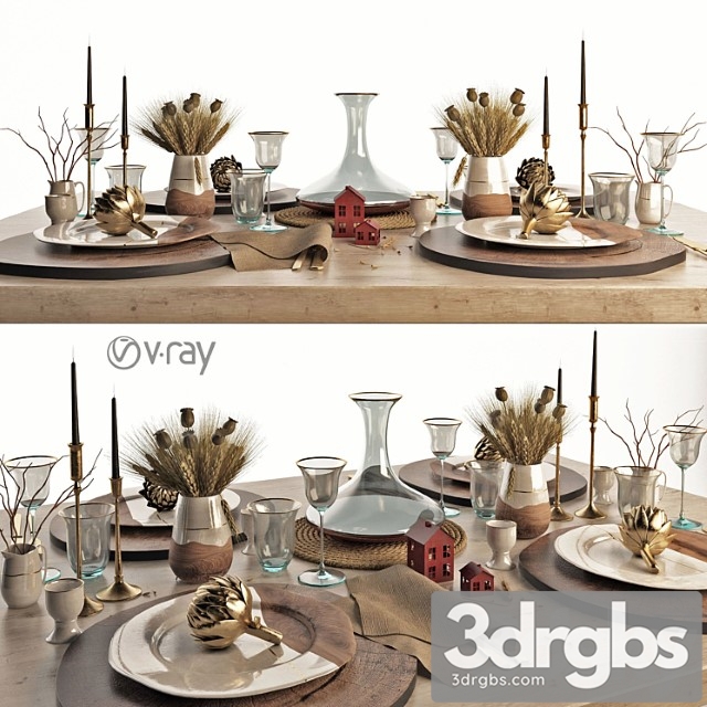 Decorative set of dishes