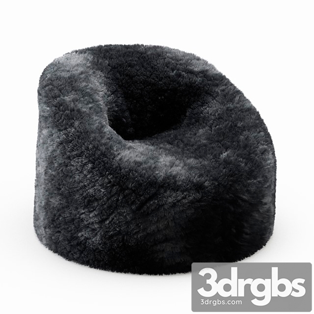 Sheepskin beanbag gray 2