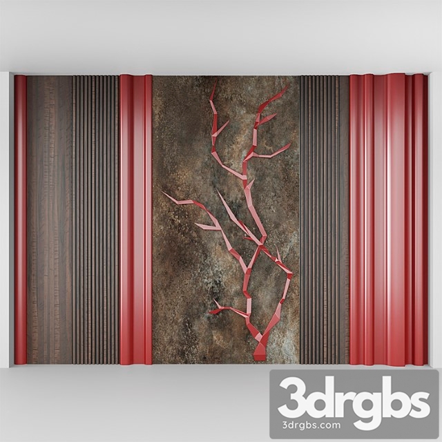 Decorative wall red