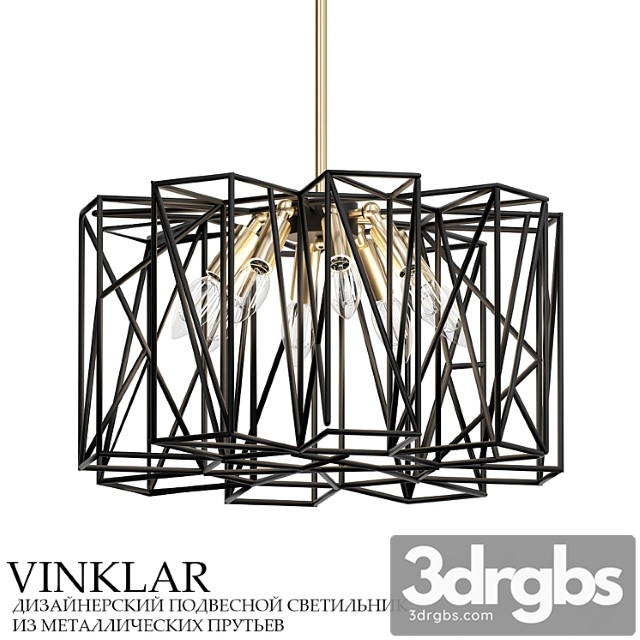 Pendant Lamp From Metal Bars