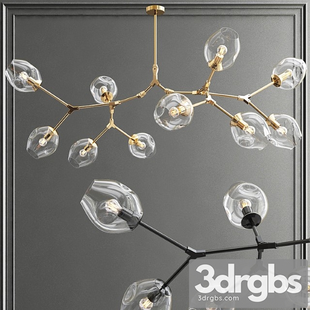 Branching bubble chandelier