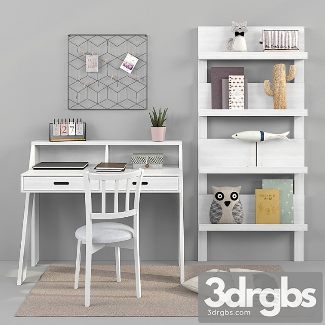 Writing desk and decor for a child 17