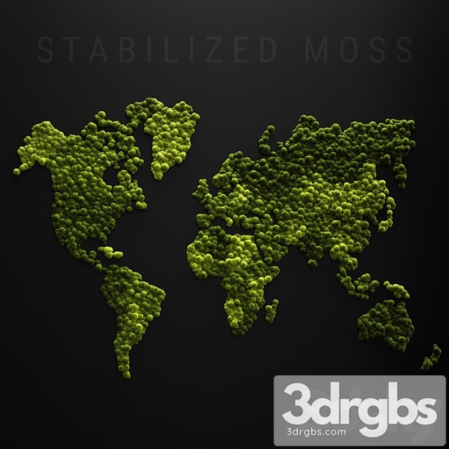Stabilized moss - world map