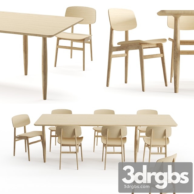 Dining chair and table - norr11