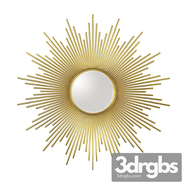 French bedroom sunburst gold mirror