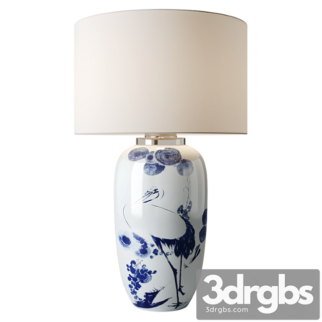 Chinoiserie ceramic table lamp