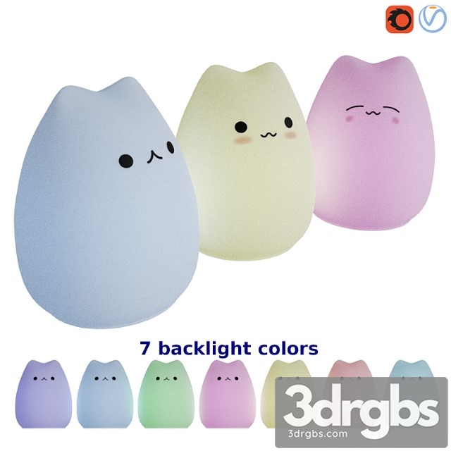 Cute cat led night lamp