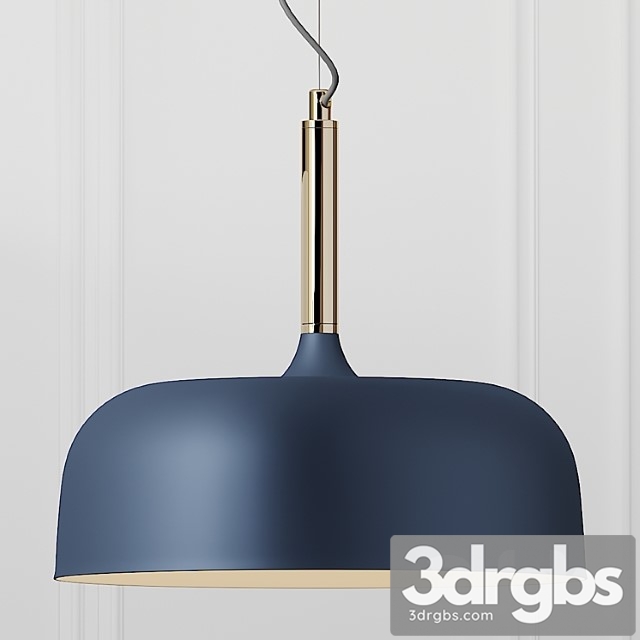 Cox & cox blue & brass pendant light